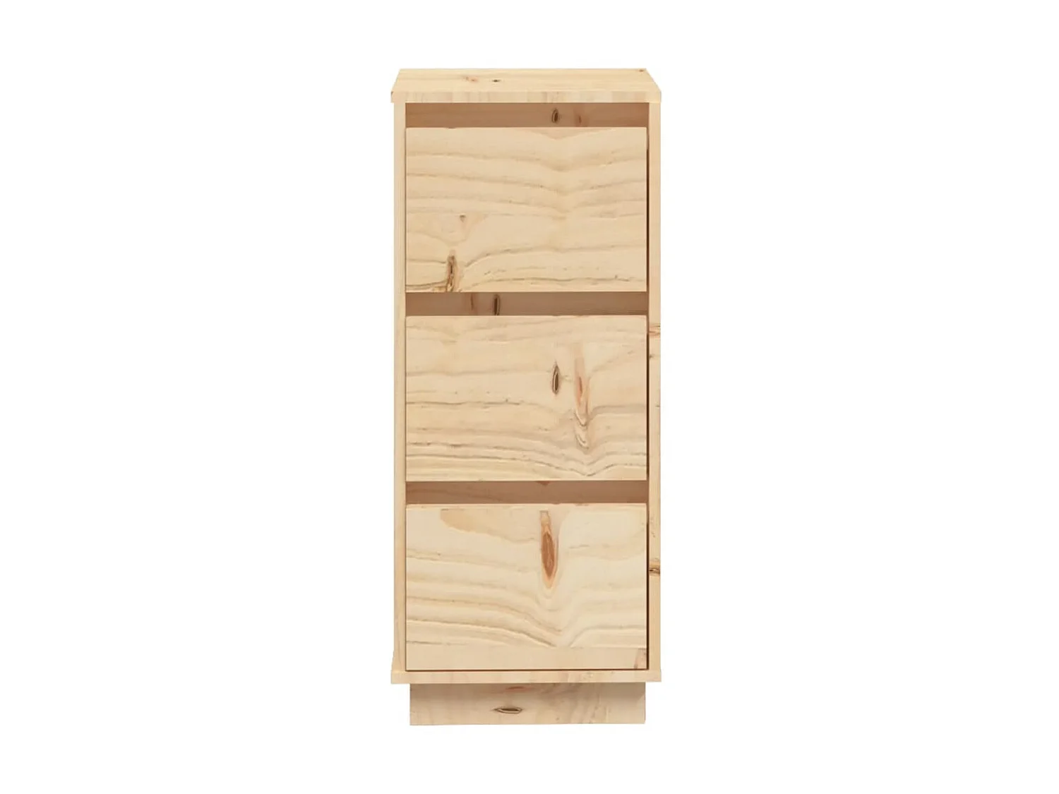Aparador 2 uds madera maciza de pino 32x34x75 cm ES77844