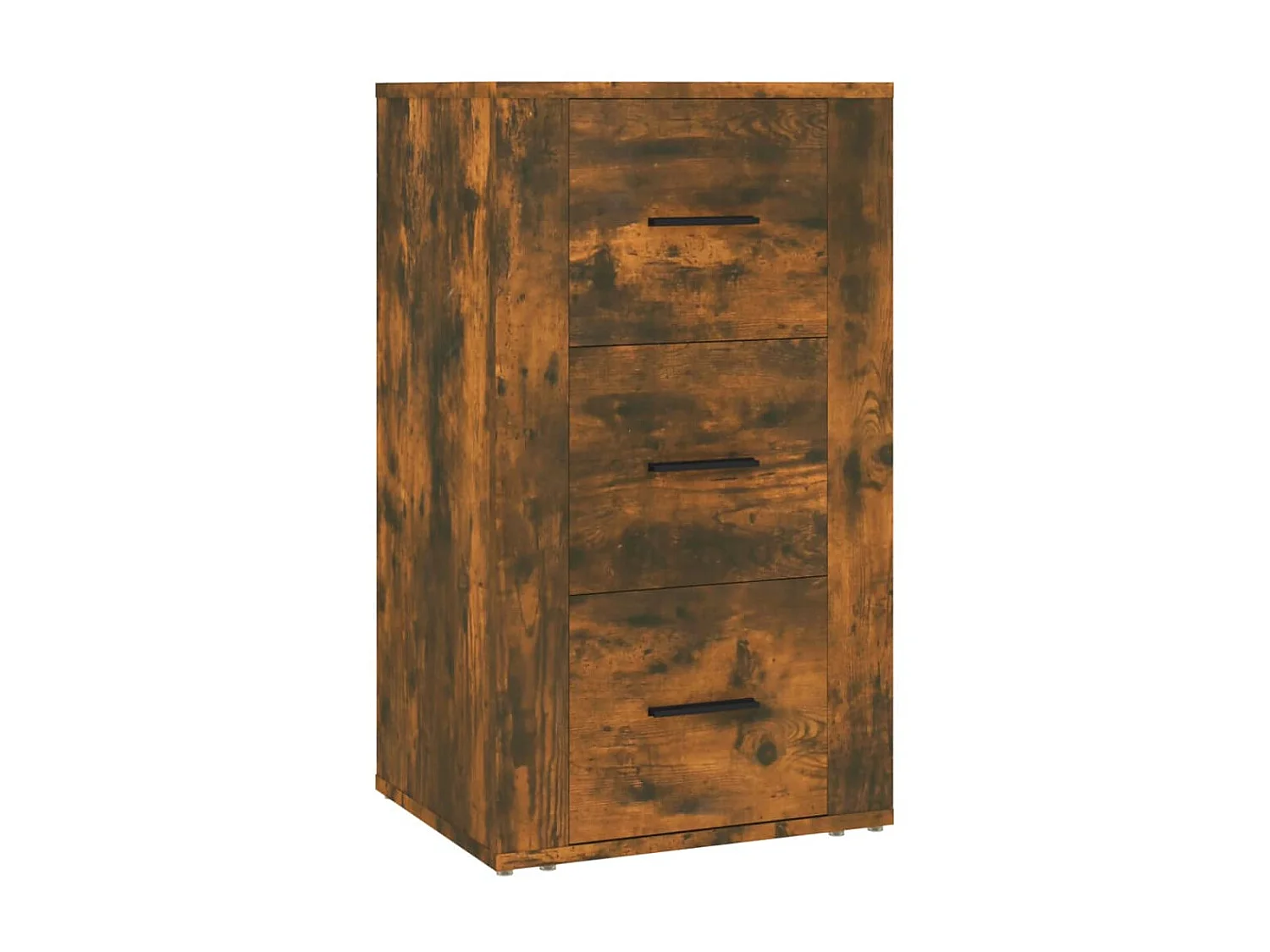 Aparador madera contrachapada color roble ahumado 40x33x70 cm ES36554