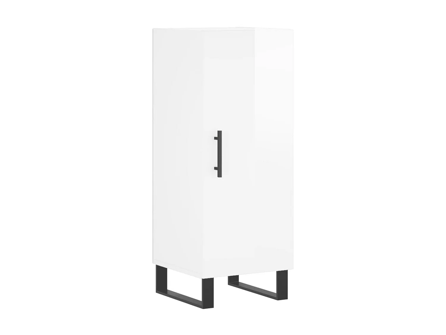 Dressoir 34,5x34x90 cm bewerkt hout hoogglans wit NL631487