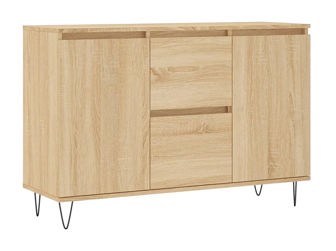 Aparador de madera de ingeniería roble Sonoma 104x35x70 cm ES36833
