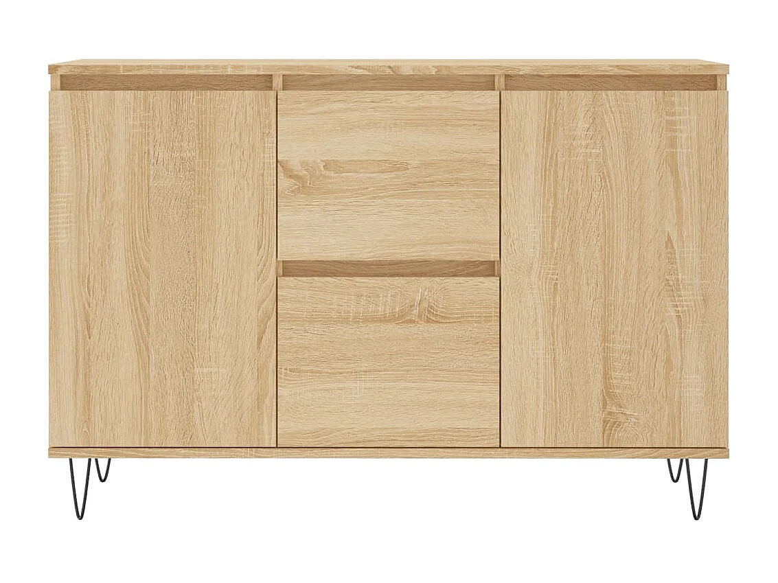 Aparador de madera de ingeniería roble Sonoma 104x35x70 cm ES36833