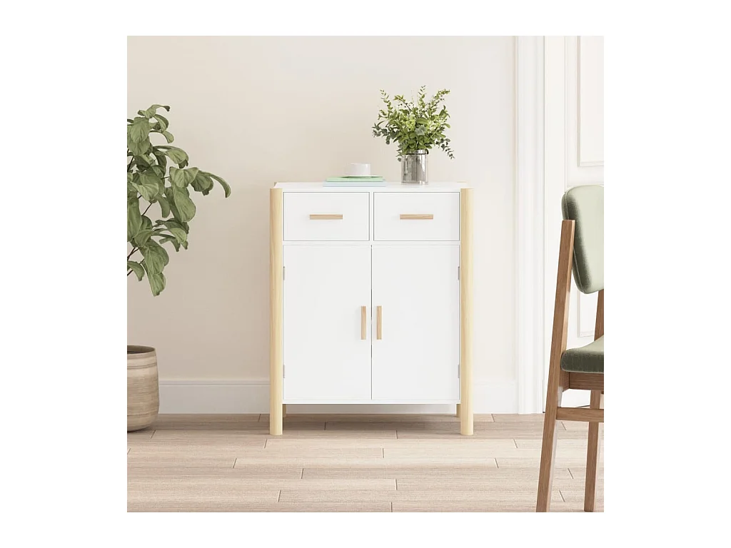 Buffet Blanc 62x38x75 cm Bois d'ingénierie EGER62248