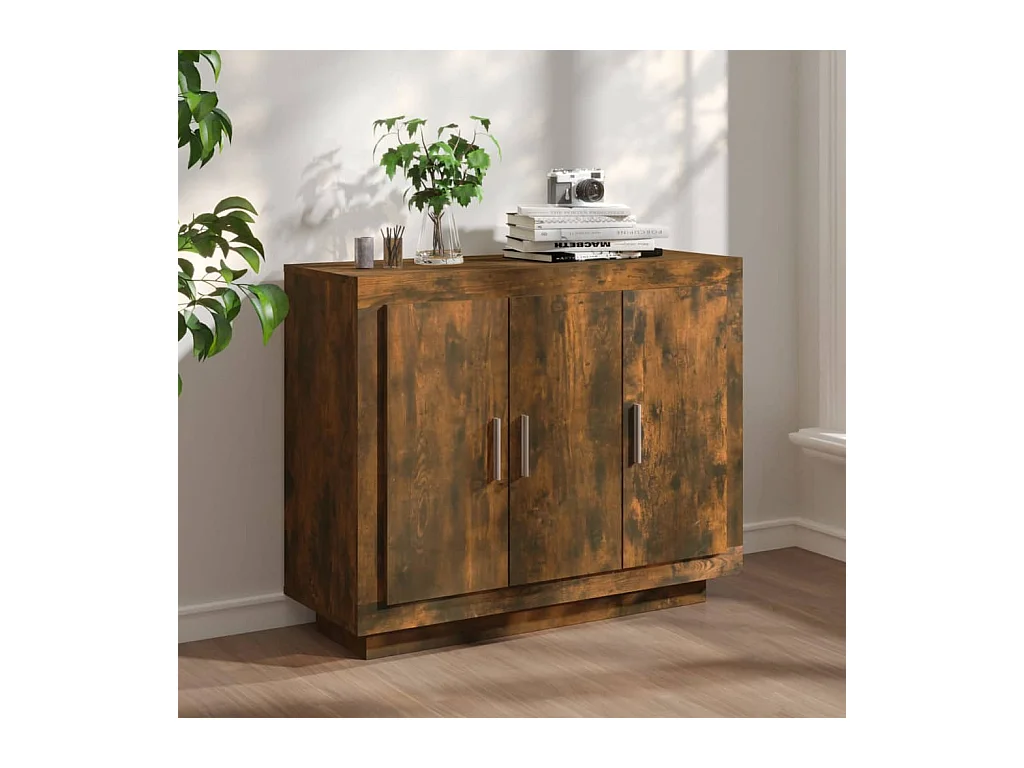 Buffet Chêne fumé 92x35x75 cm Bois d'ingénierie EGER56620