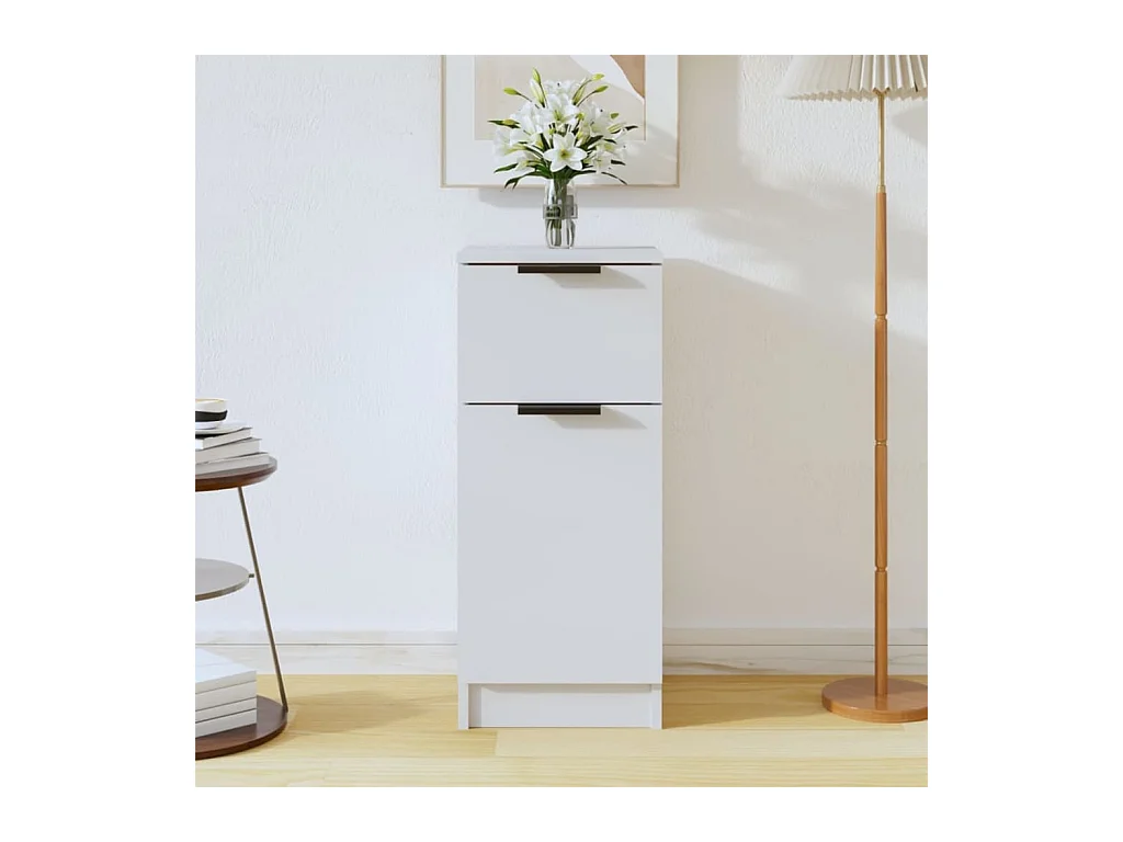 Buffet Blanc 30x30x70 cm Bois d'ingénierie QWE40759