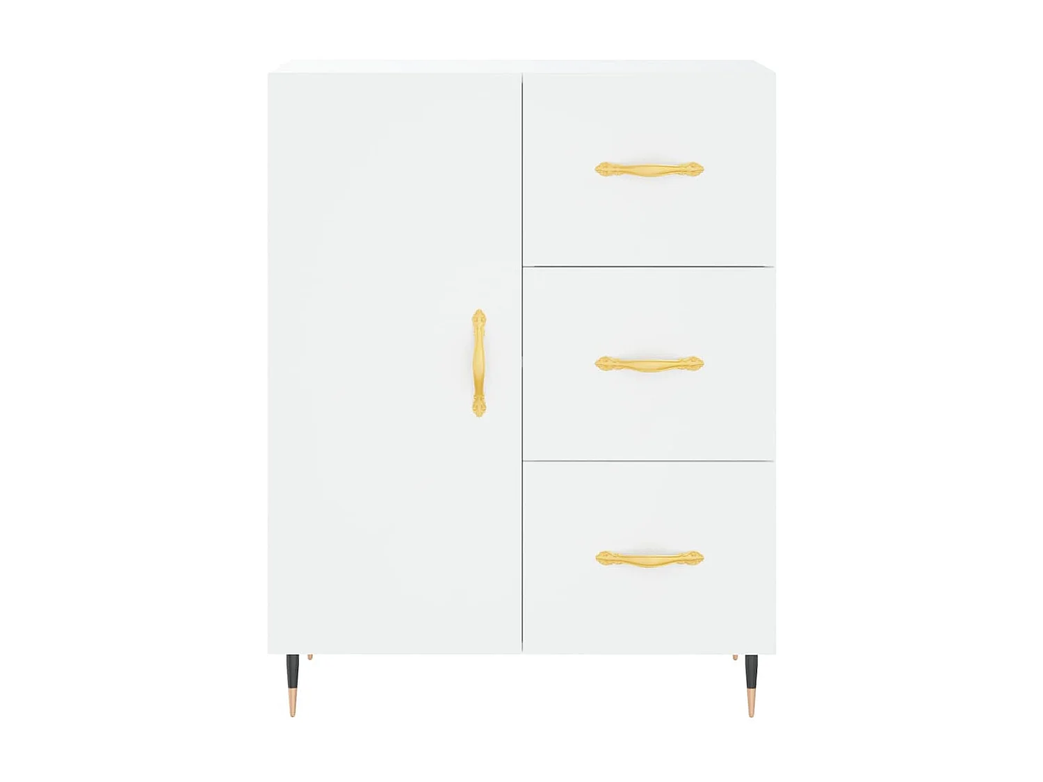 Buffet blanc 69,5x34x90 cm bois d'ingénierie QWE76710