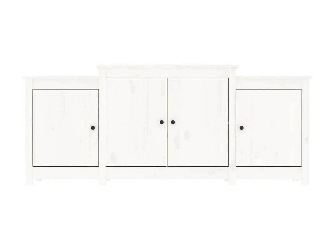 Buffet Blanc 164x37x68 cm Bois massif de pin EGER90226