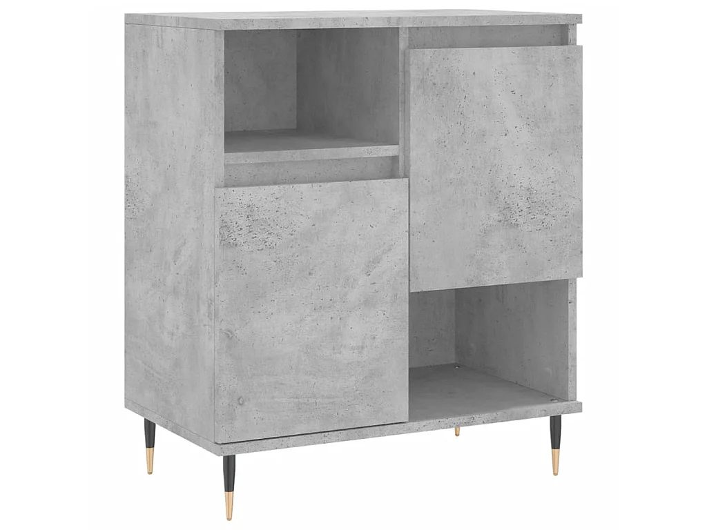 Buffet Gris béton 60x35x70 cm Bois d'ingénierie QWE55395