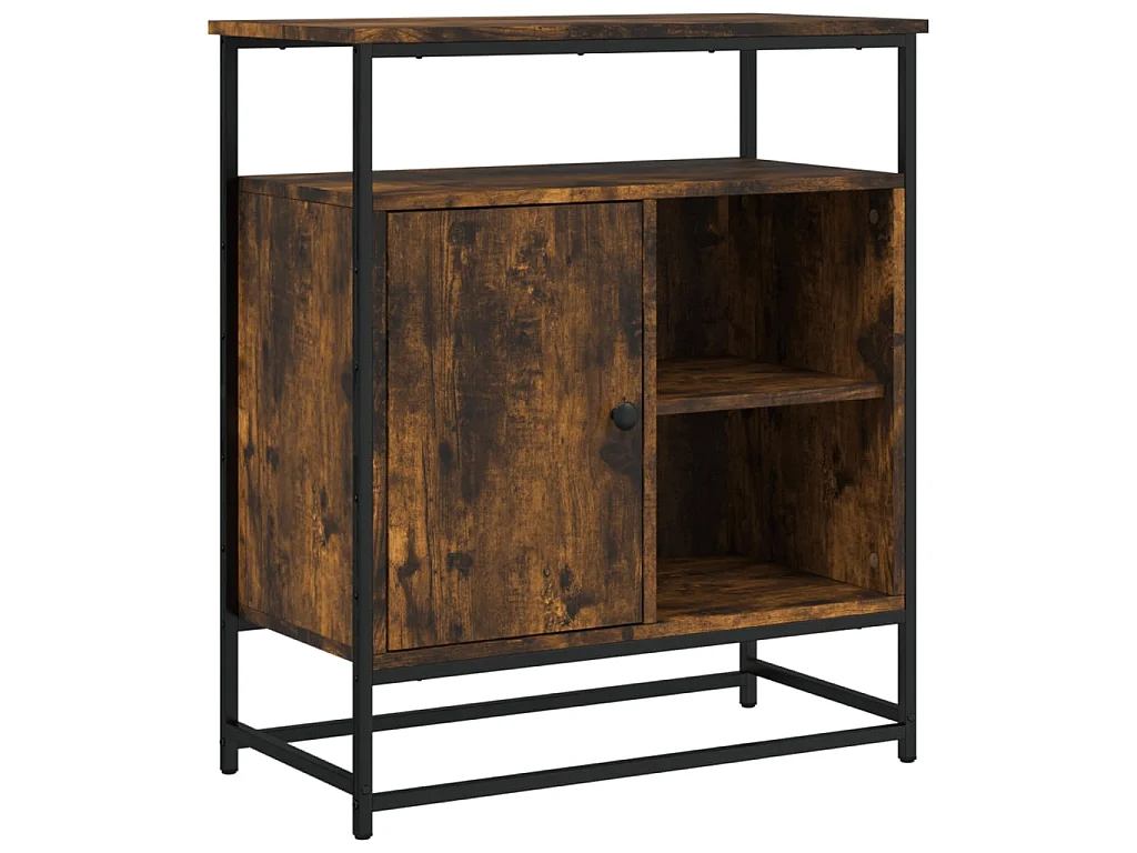 Aparador madera de ingeniería roble ahumado 69x35x80 cm ES40755