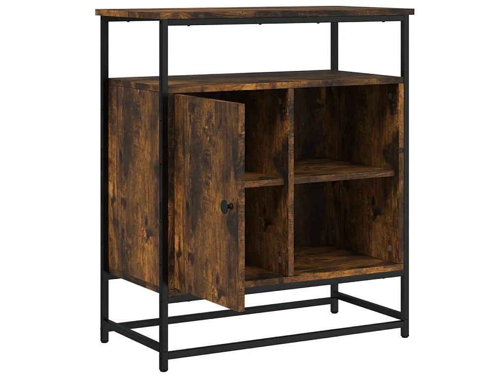 Aparador madera de ingeniería roble ahumado 69x35x80 cm ES40755