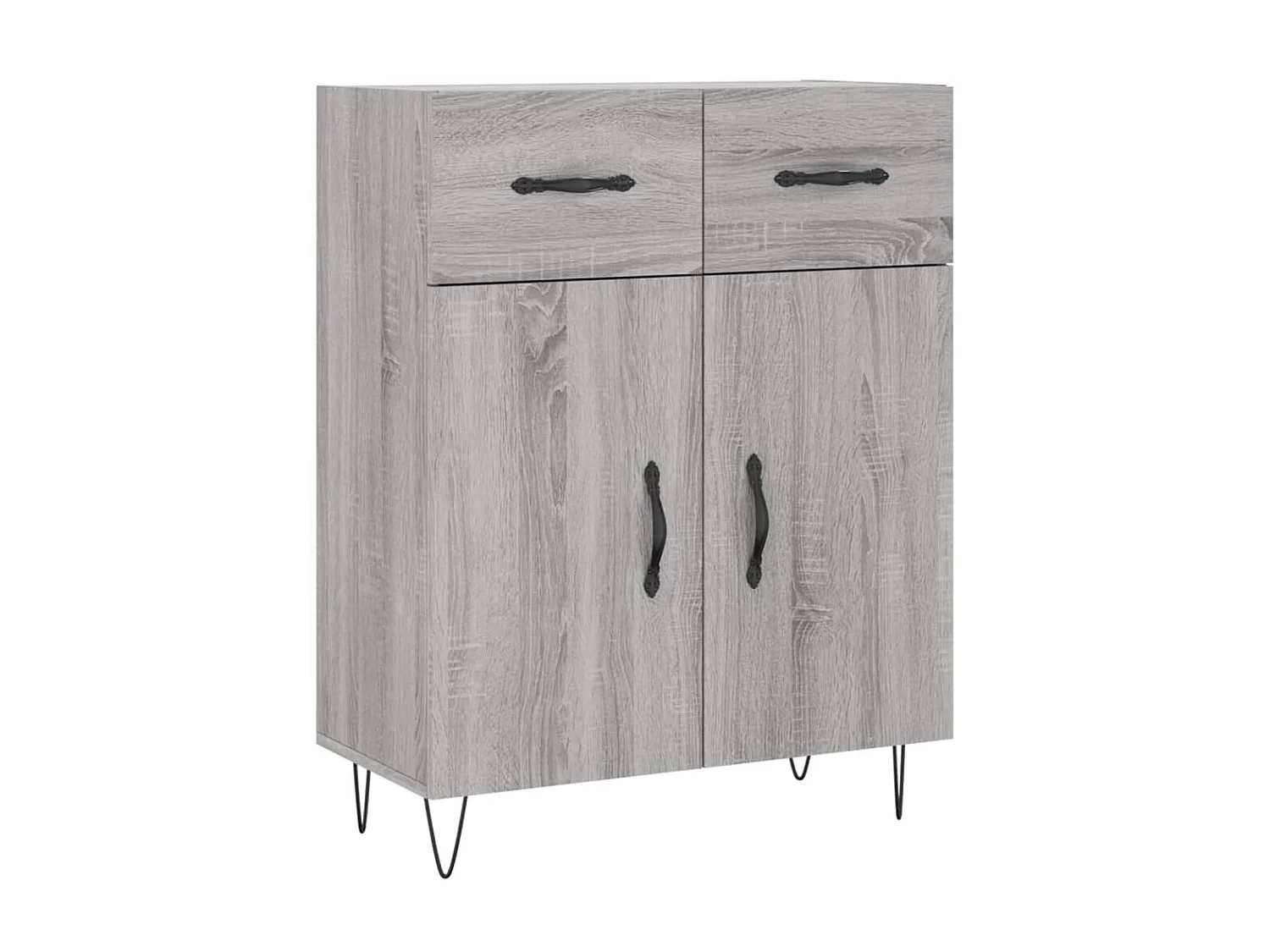 Buffet sonoma gris 69,5x34x90 cm bois d'ingénierie QWE15501
