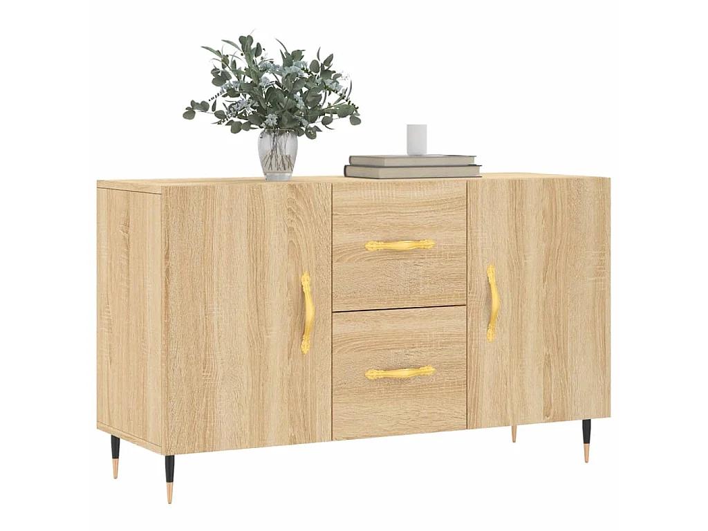 Buffet chêne sonoma 100x36x60 cm bois d'ingénierie QWE12011