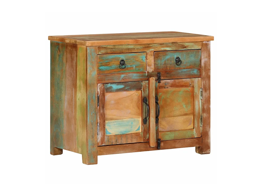 Buffet 68x35x55 cm bois massif de récupération QWE99769