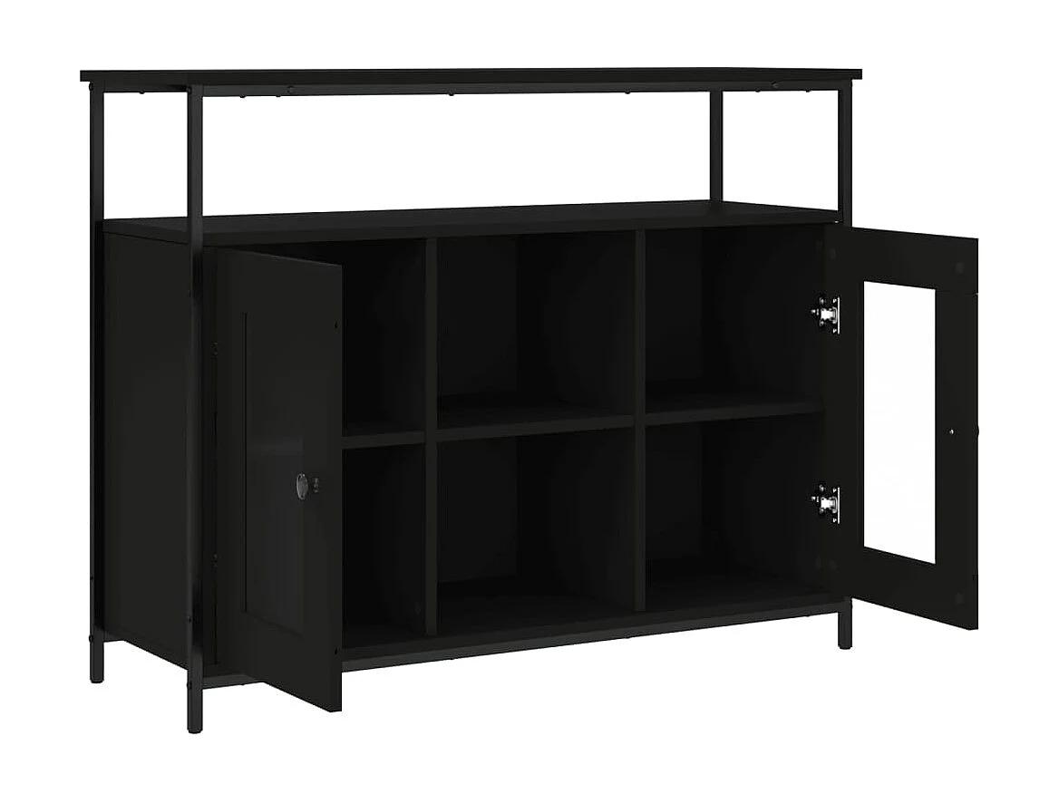 Aparador 100x35x80 cm derivados de madeira preto PT218030