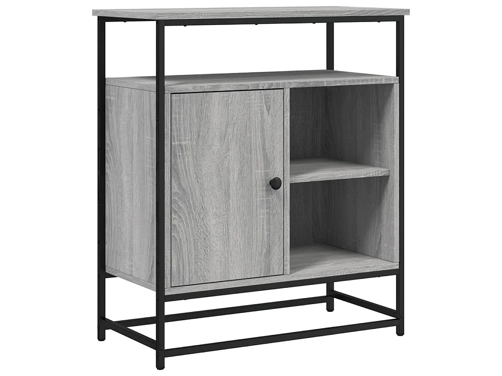 Dressoir 69x35x80 cm bewerkt hout grijs sonoma eikenkleurig NL519890