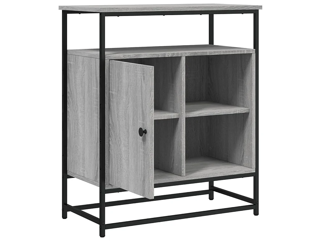 Dressoir 69x35x80 cm bewerkt hout grijs sonoma eikenkleurig NL519890