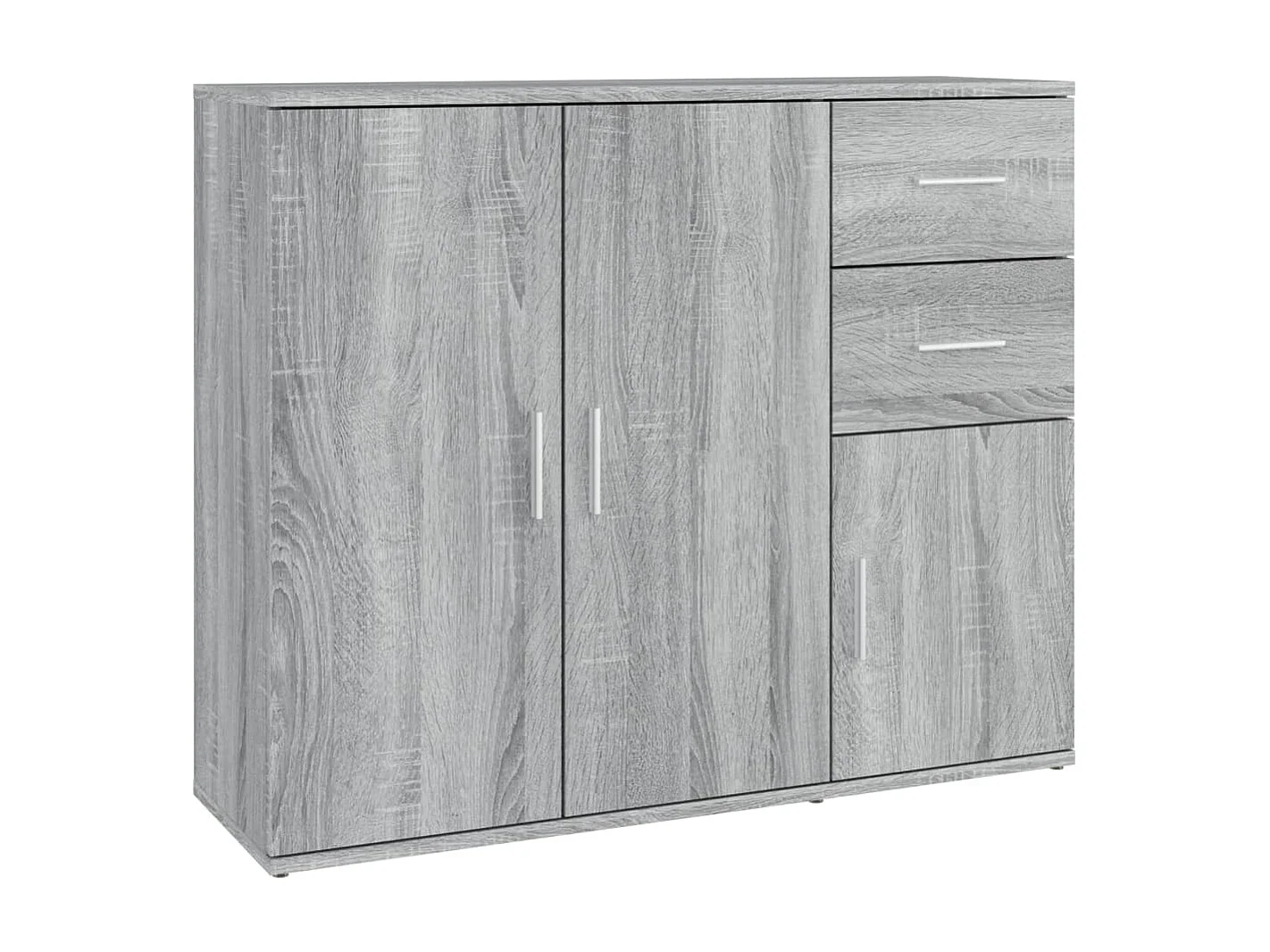 Aparador de madera contrachapada gris Sonoma 91x29,5x75 cm ES91151