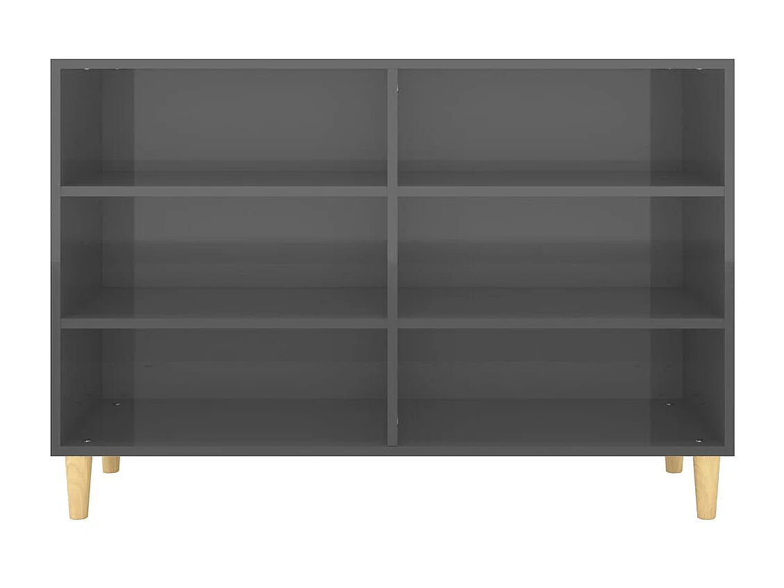 Aparador 103,5x35x70 cm derivados de madeira cinzento brilhante PT115364