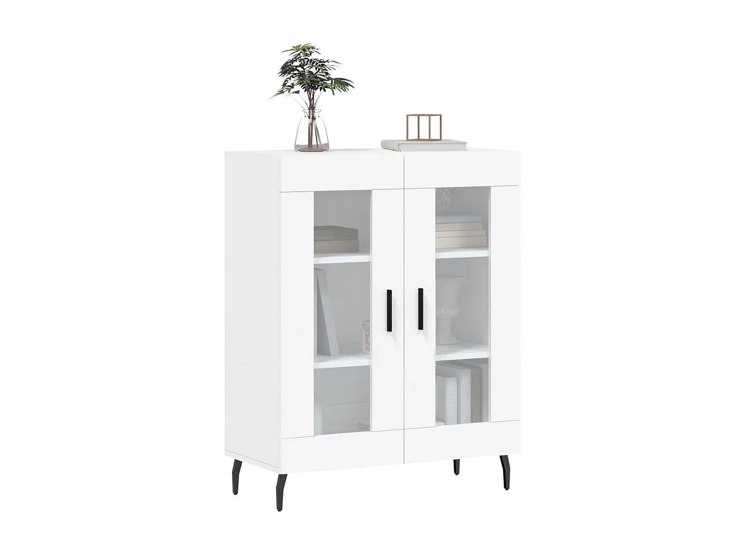 Dressoir 69,5x34x90 cm bewerkt hout wit NL446952