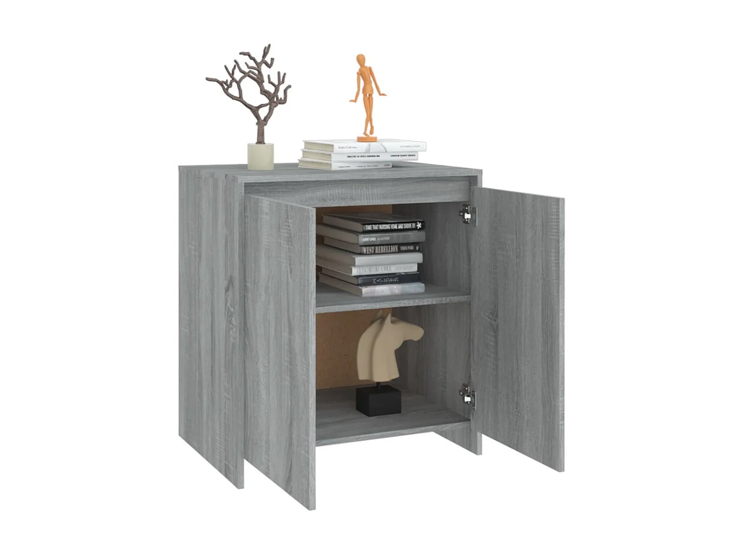 Buffet Sonoma gris 70x41x75 cm Bois d'ingénierie EGER56748