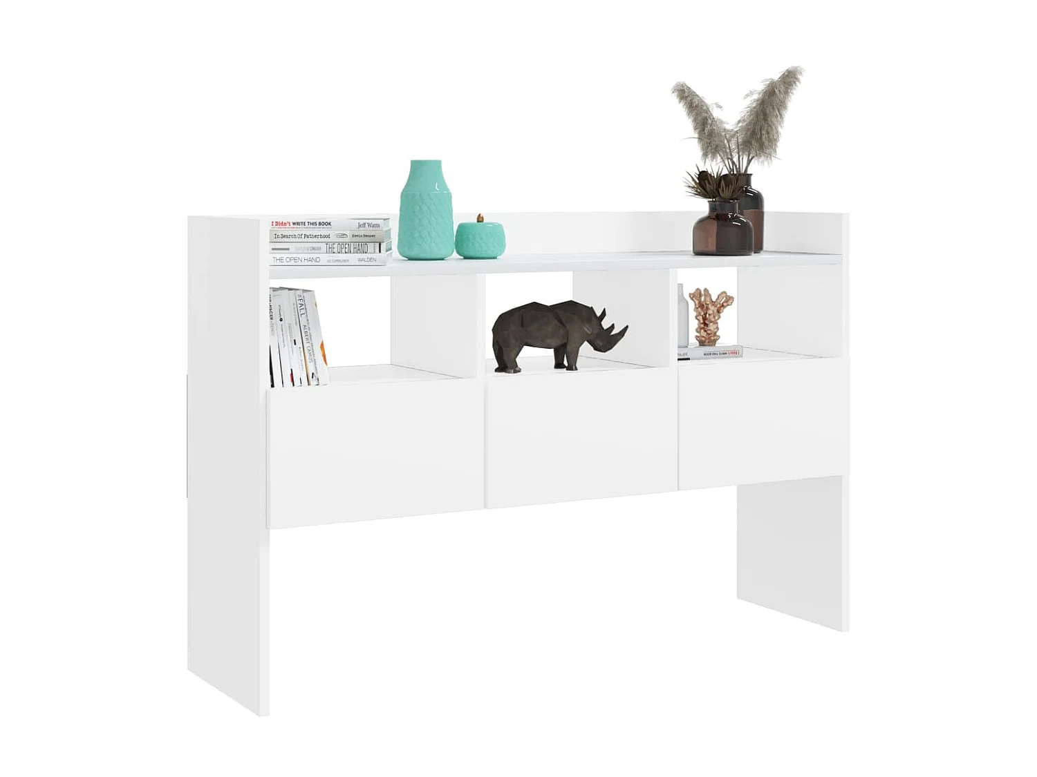 Buffet Blanc 105x30x70 cm Aggloméré QWE33339