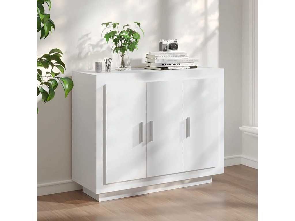 Buffet Blanc 92x35x75 cm Bois d'ingénierie EGER73790