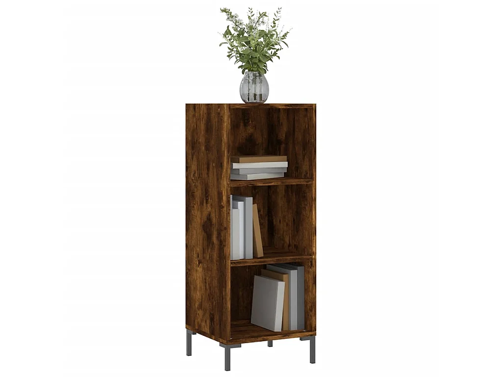 Buffet chêne fumé 34,5x32,5x90 cm bois d'ingénierie QWE51596