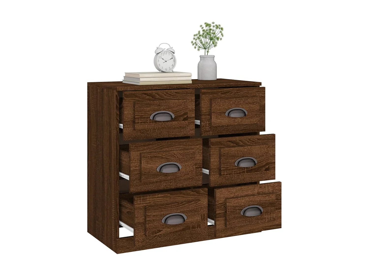 Buffet chêne marron 70x35,5x67,5 cm Bois d'ingénierie EGER26785