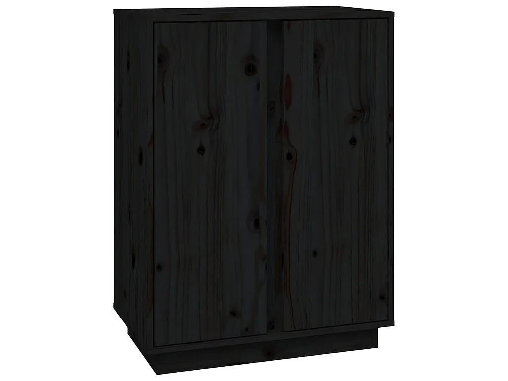 Aparador de madera maciza de pino negro 60x35x80 cm ES69985