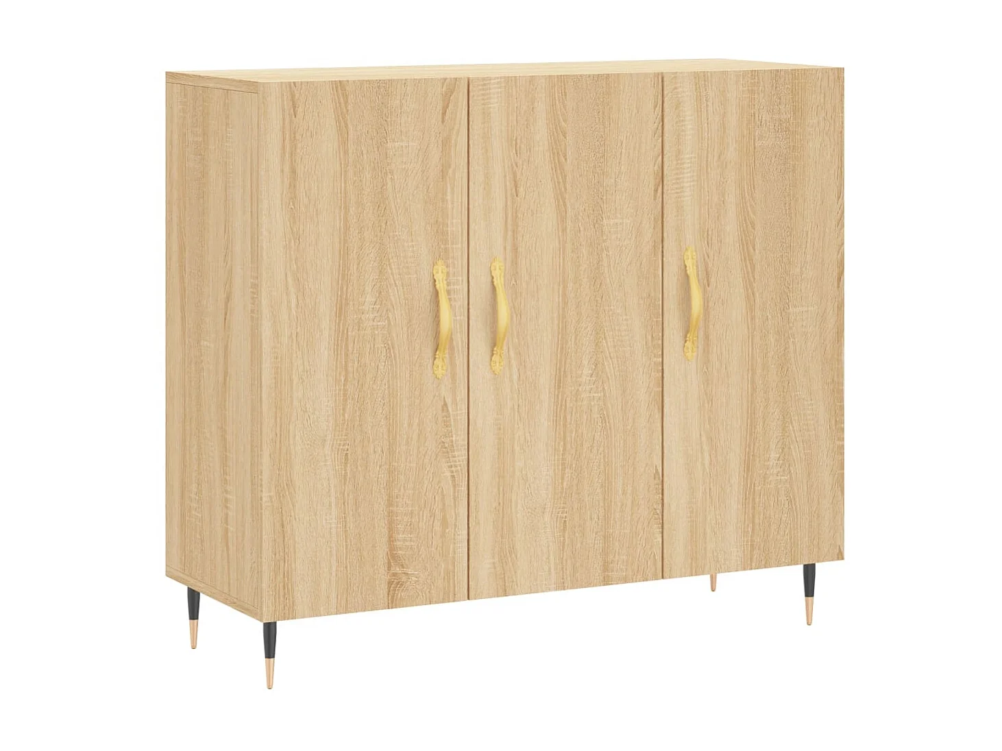 Dressoir 90x34x80 cm bewerkt hout sonoma eikenkleurig NL38628