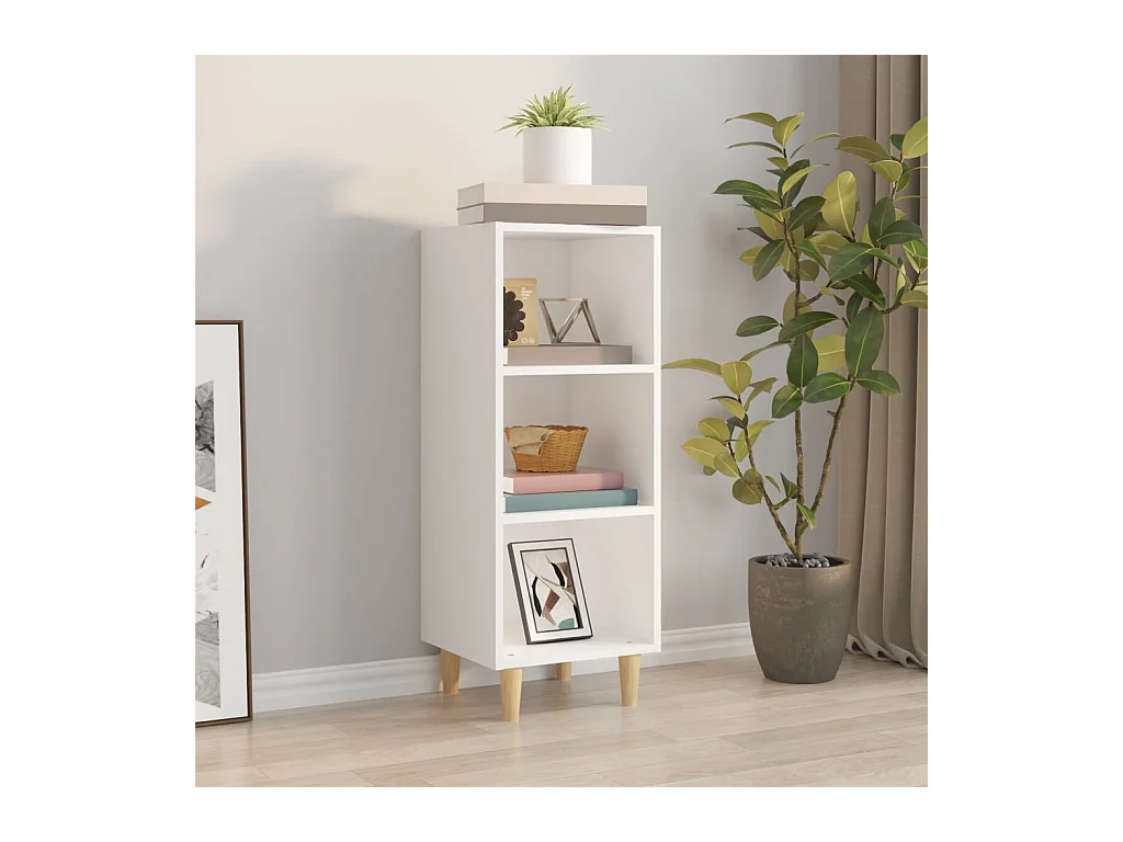 Buffet Blanc 34,5x32,5x90 cm Bois d'ingénierie EGER44474