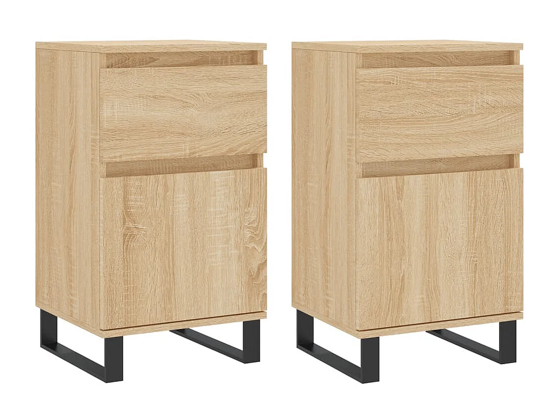 Aparadores 2 pcs 40x35x70 cm derivados madeira carvalho sonoma PT675768