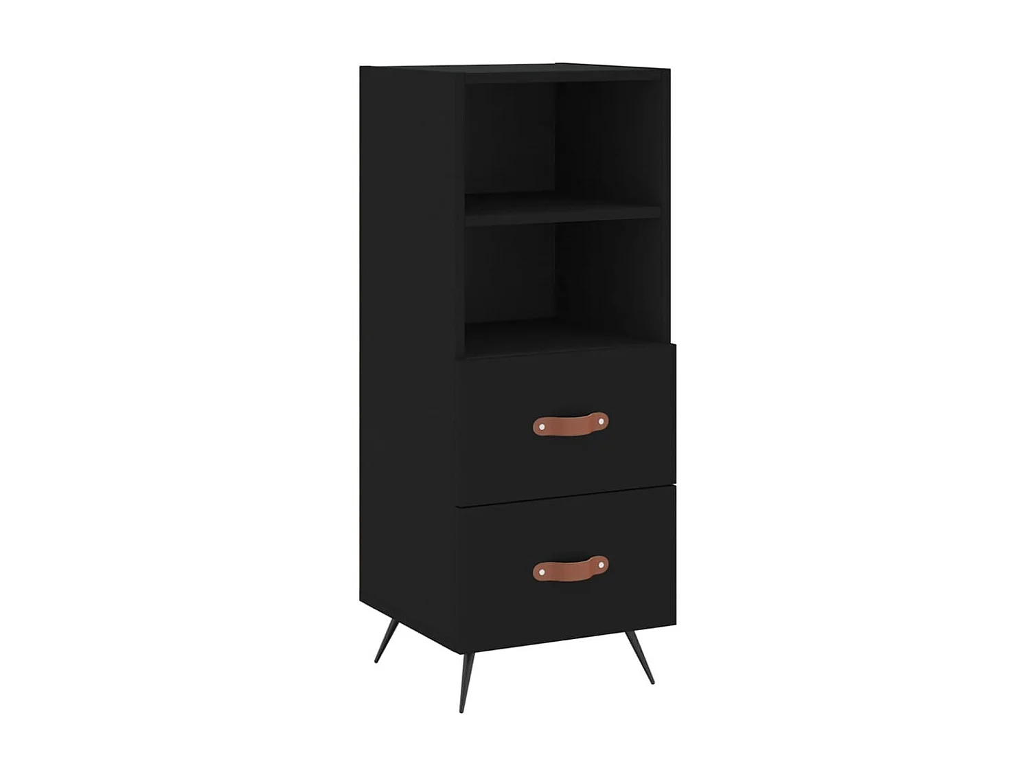 Buffet Noir 34,5x34x90 cm Bois d'ingénierie QWE44837