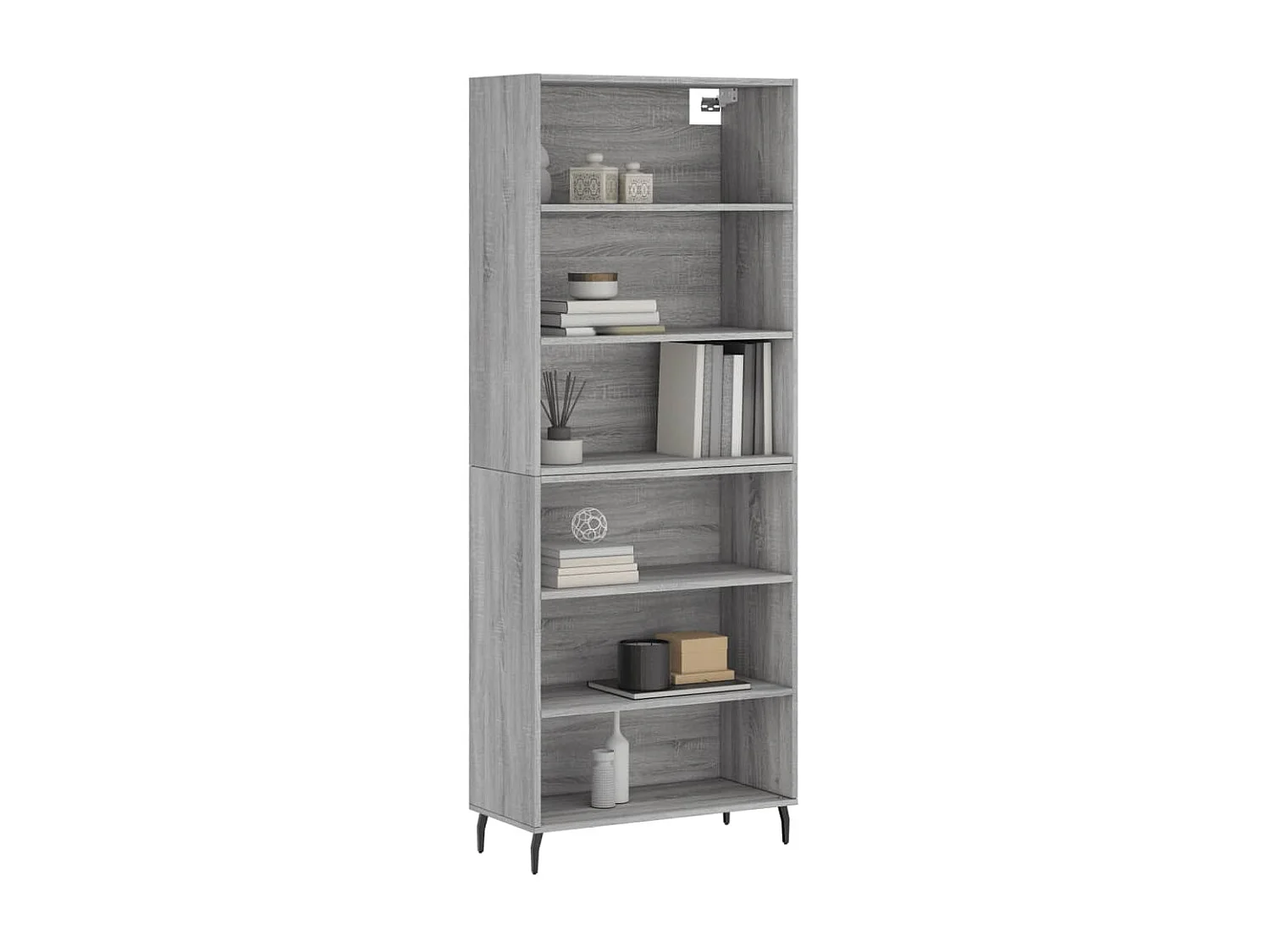 Highboard,Kommode Grau Sonoma 69,5x32,5x180 cm Holzwerkstoff -gkd230370