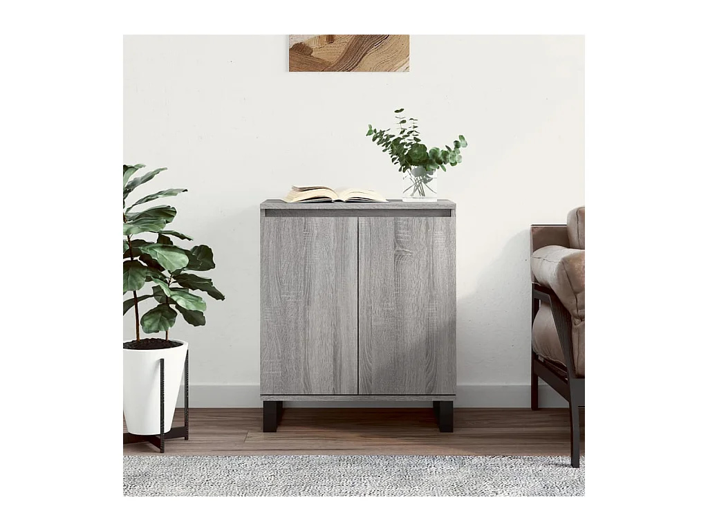 Buffet Sonoma gris 60x35x70 cm Bois d'ingénierie QWE86356