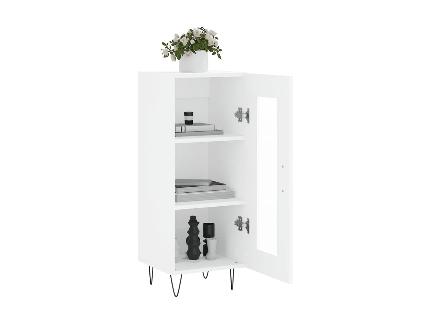 Buffet blanc 34,5x34x90 cm bois d'ingénierie QWE58977