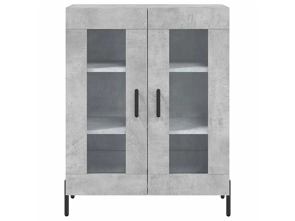 Buffet gris béton 69,5x34x90 cm bois d'ingénierie QWE54366