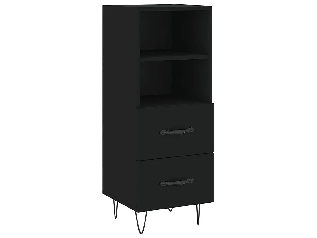 Buffet Noir 34,5x34x90 cm Bois d'ingénierie QWE60763