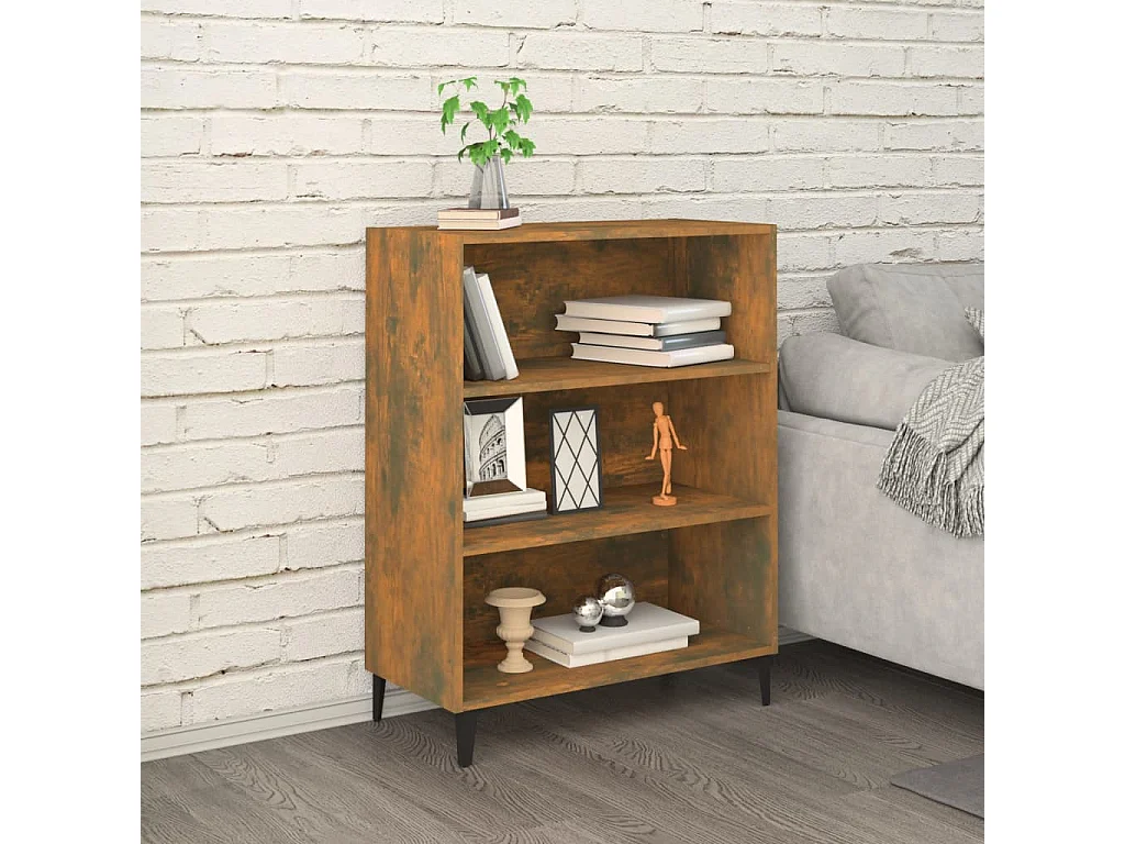 Dressoir 69,5x32,5x90 cm bewerkt hout gerookt eikenkleurig NL26734