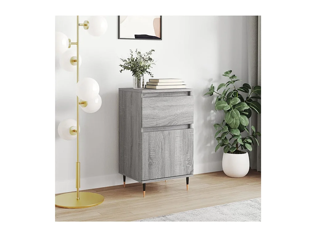 Buffet sonoma gris 40x35x70 cm bois d'ingénierie QWE32269