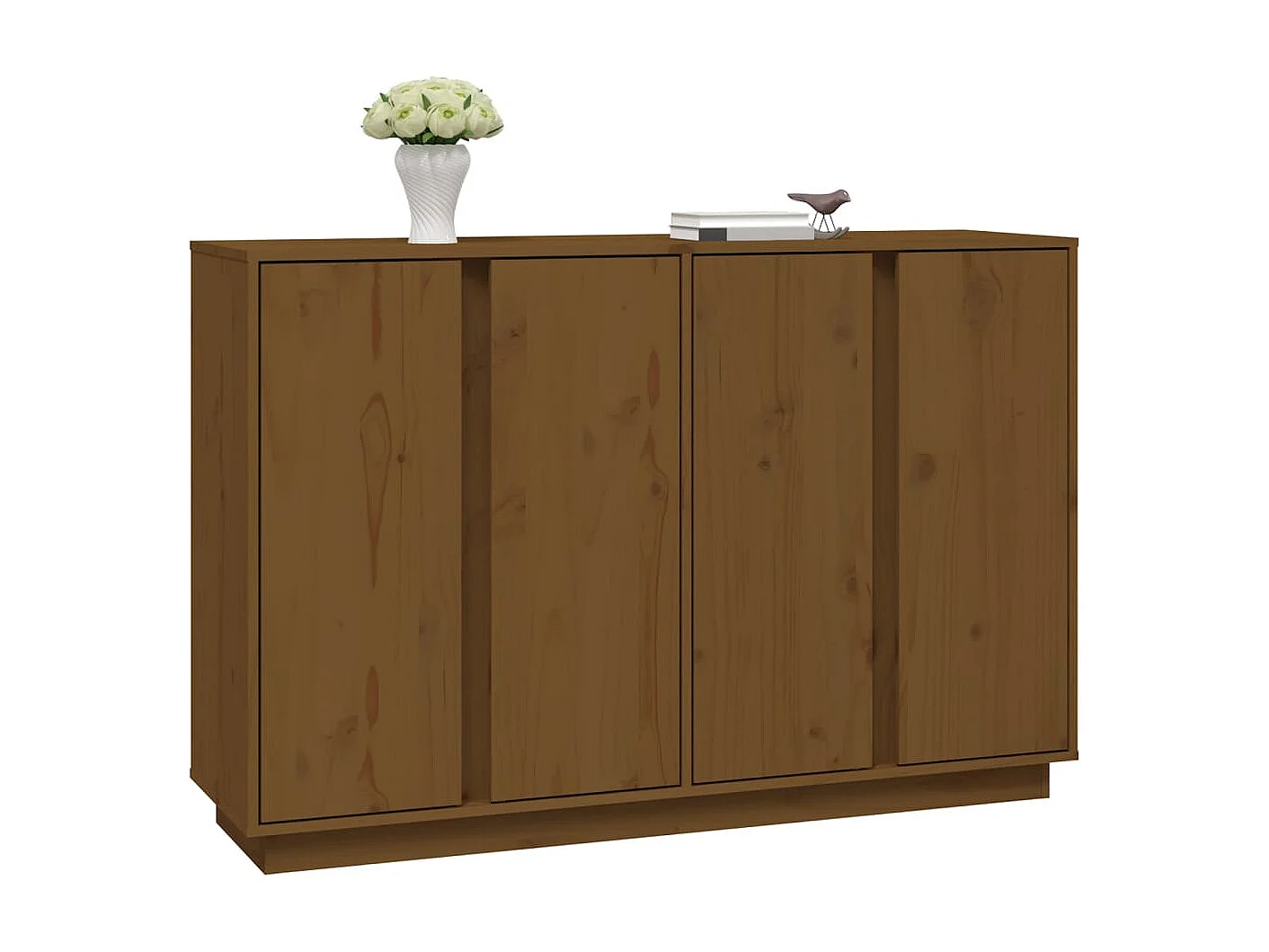 Buffet Marron miel 120x35x80 cm Bois massif de pin QWE35183