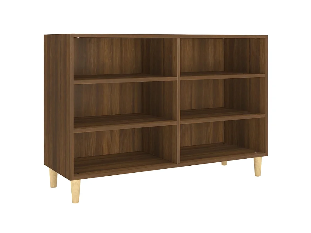 Aparador de madera de ingeniería marrón roble 103,5x35x70 cm ES72214