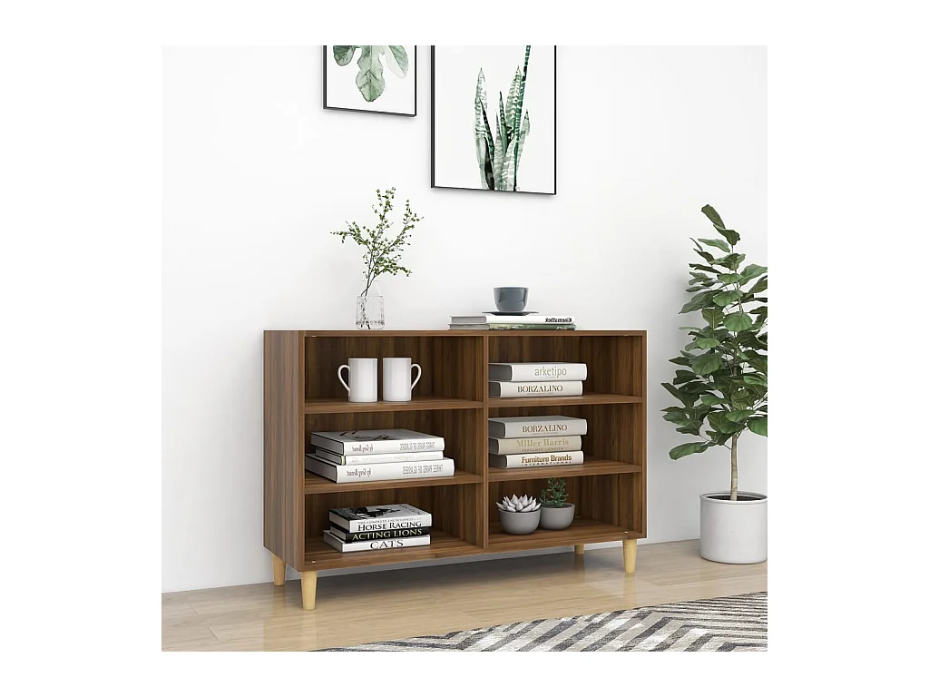 Buffet Chêne marron 103,5x35x70 cm Aggloméré EGER47786