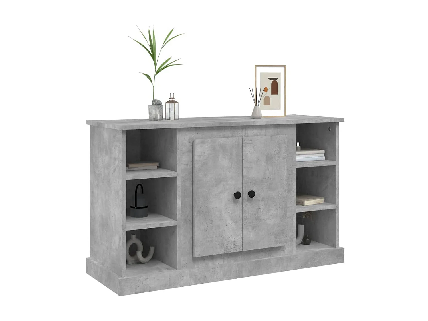 Buffet Gris béton 100x35,5x60 cm Bois d'ingénierie EGER21756