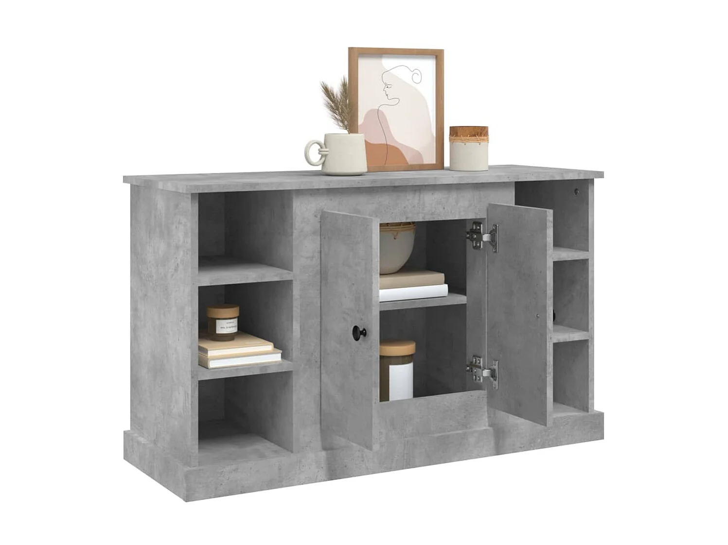 Buffet Gris béton 100x35,5x60 cm Bois d'ingénierie EGER21756