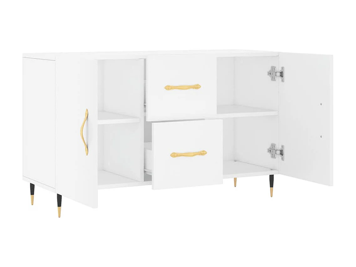 Buffet blanc 100x36x60 cm bois d'ingénierie QWE93391