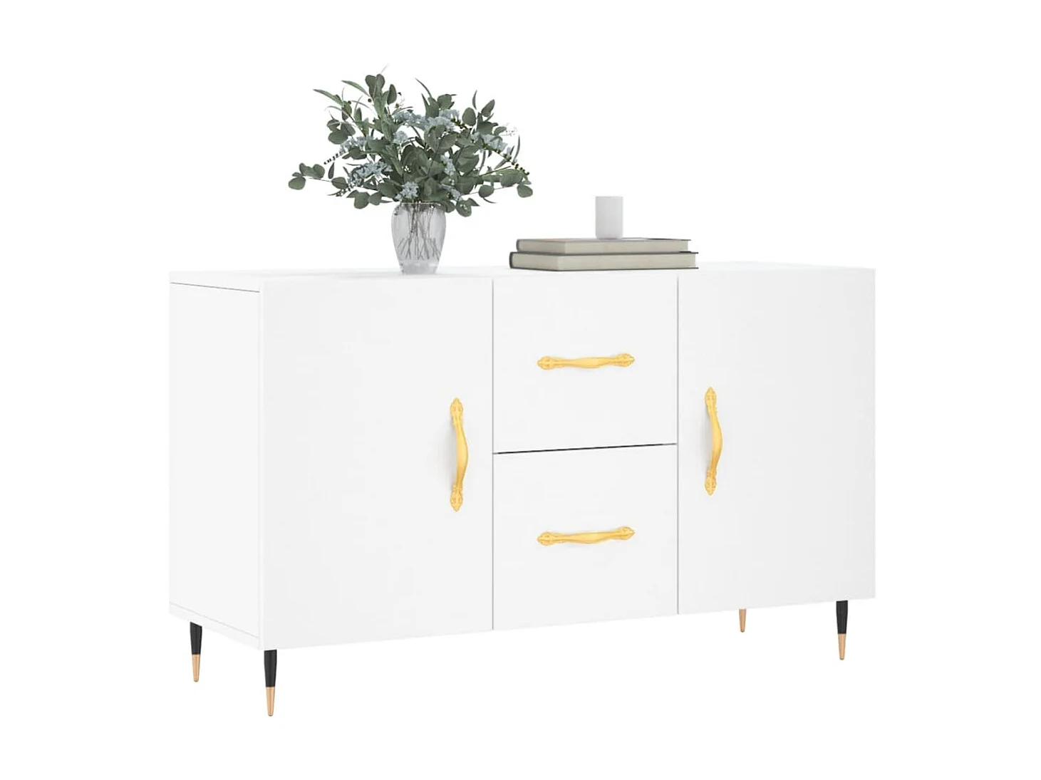 Buffet blanc 100x36x60 cm bois d'ingénierie QWE93391