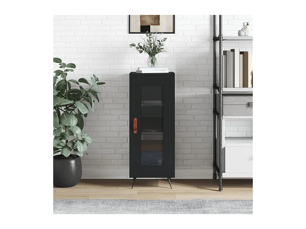 Buffet Noir 34,5x34x90 cm Bois d'ingénierie QWE82941