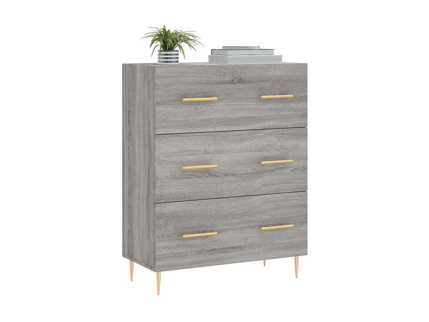 Dressoir 69,5x34x90 cm bewerkt hout grijs sonoma eikenkleurig NL882782