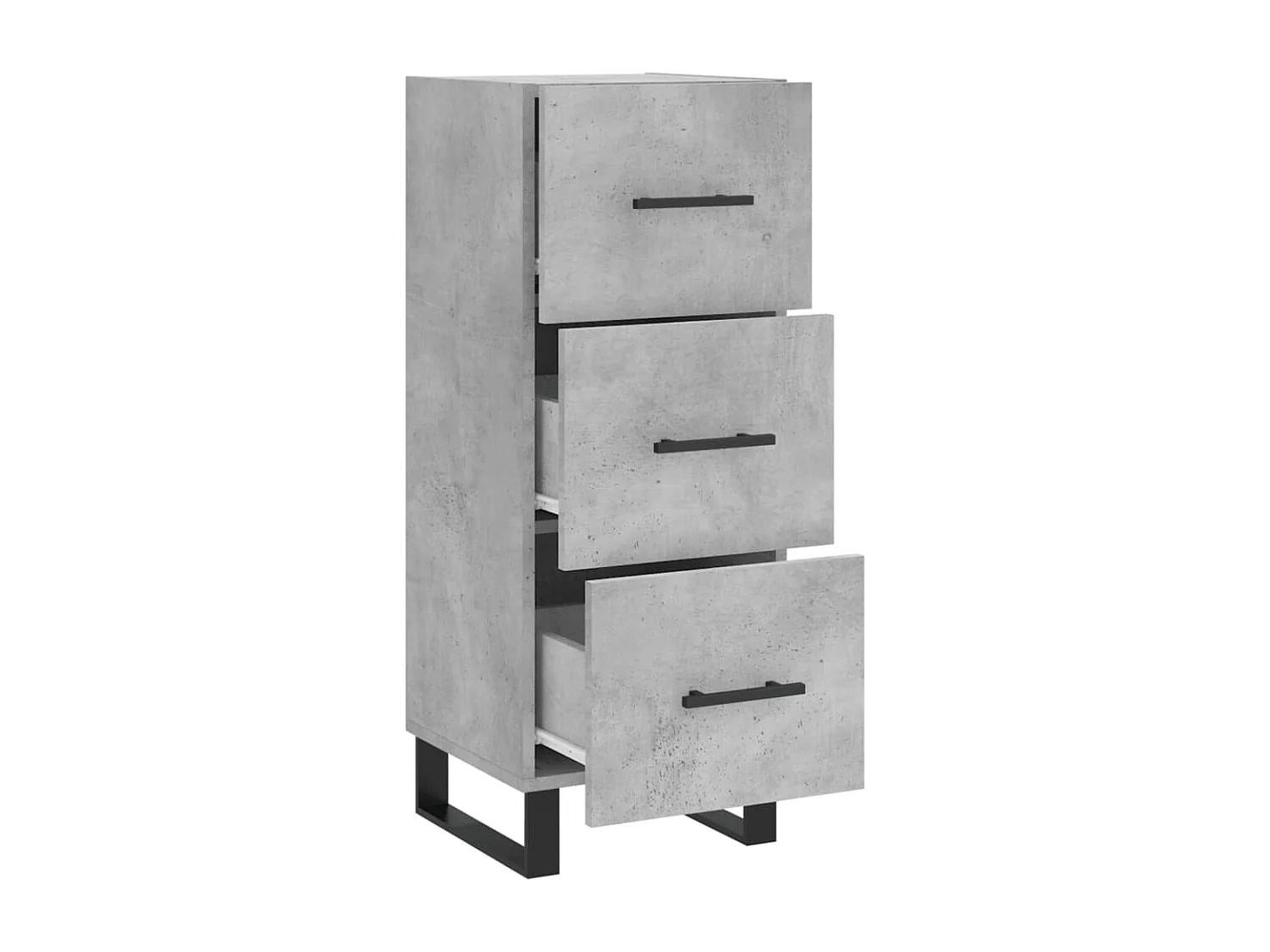 Buffet Gris béton 34,5x34x90 cm Bois d'ingénierie QWE59532