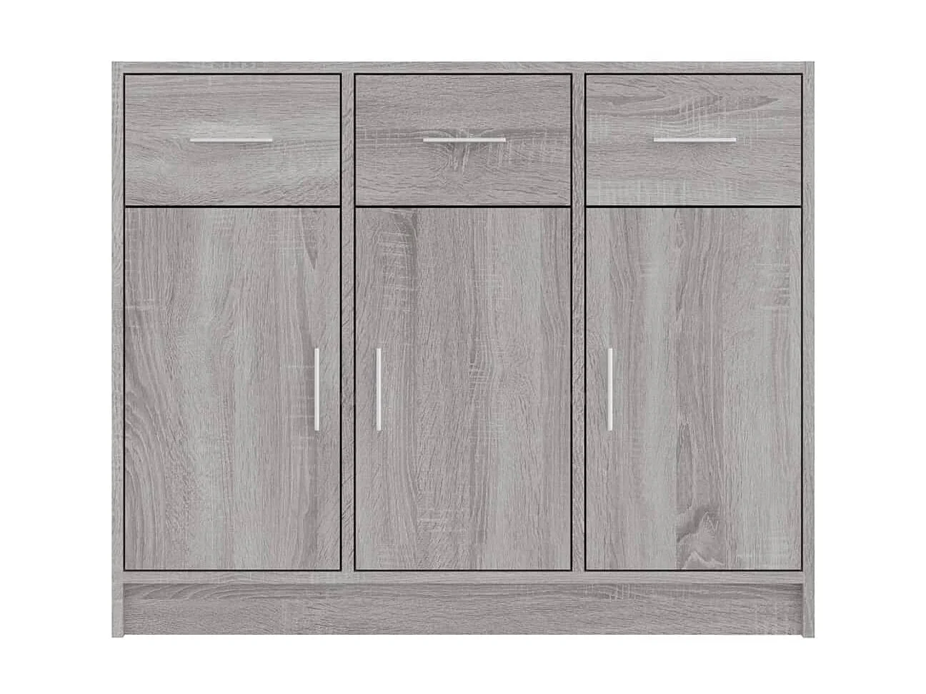 Buffet sonoma gris 91x28x75 cm bois d'ingénierie QWE97509